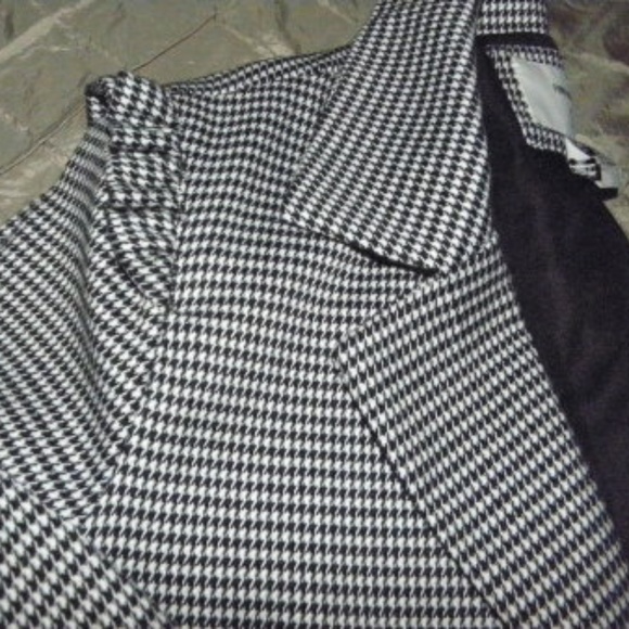 Straight Silhouette Hounds-tooth Jacket - Picture 6 of 6